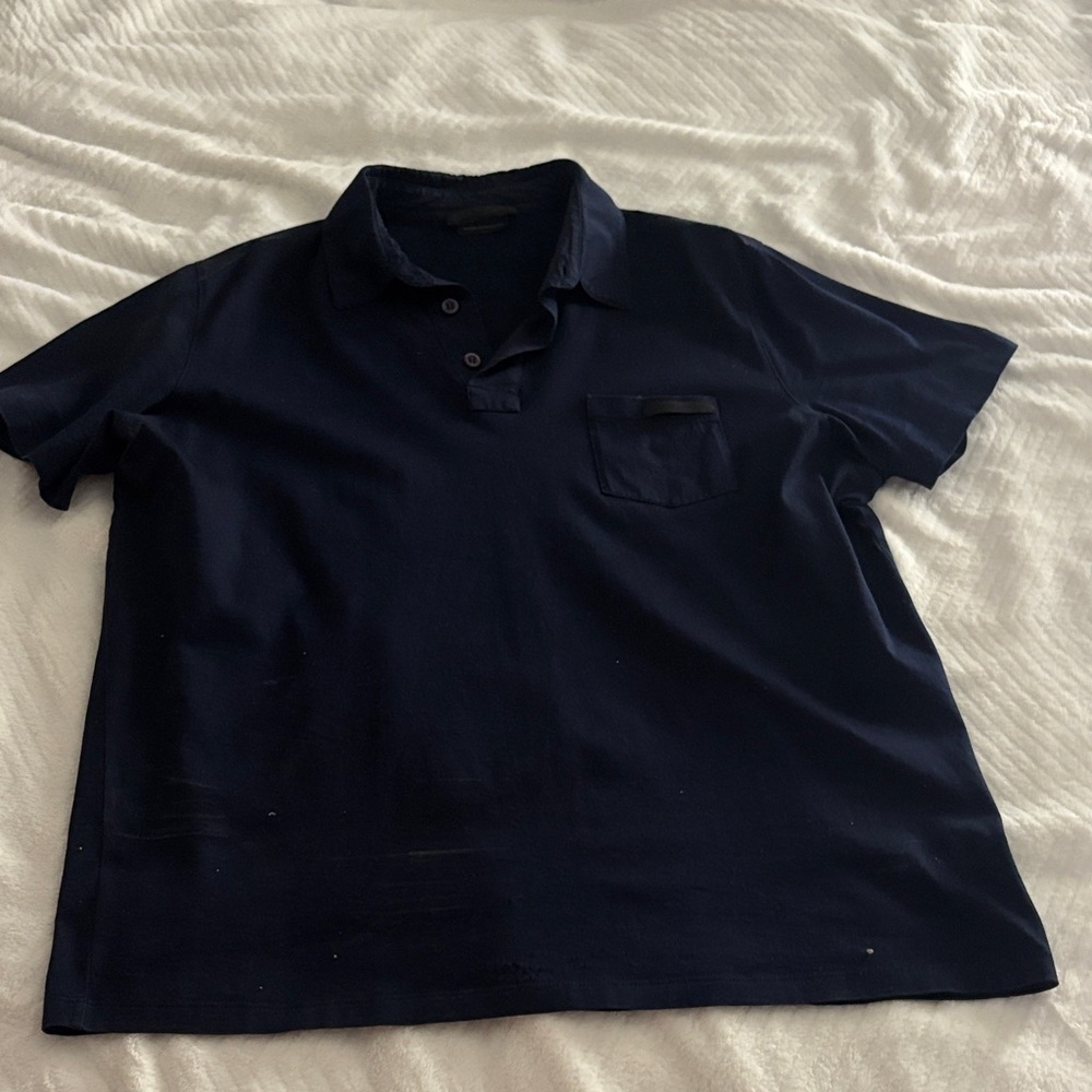 Prada Navy Men's Polo Shirt